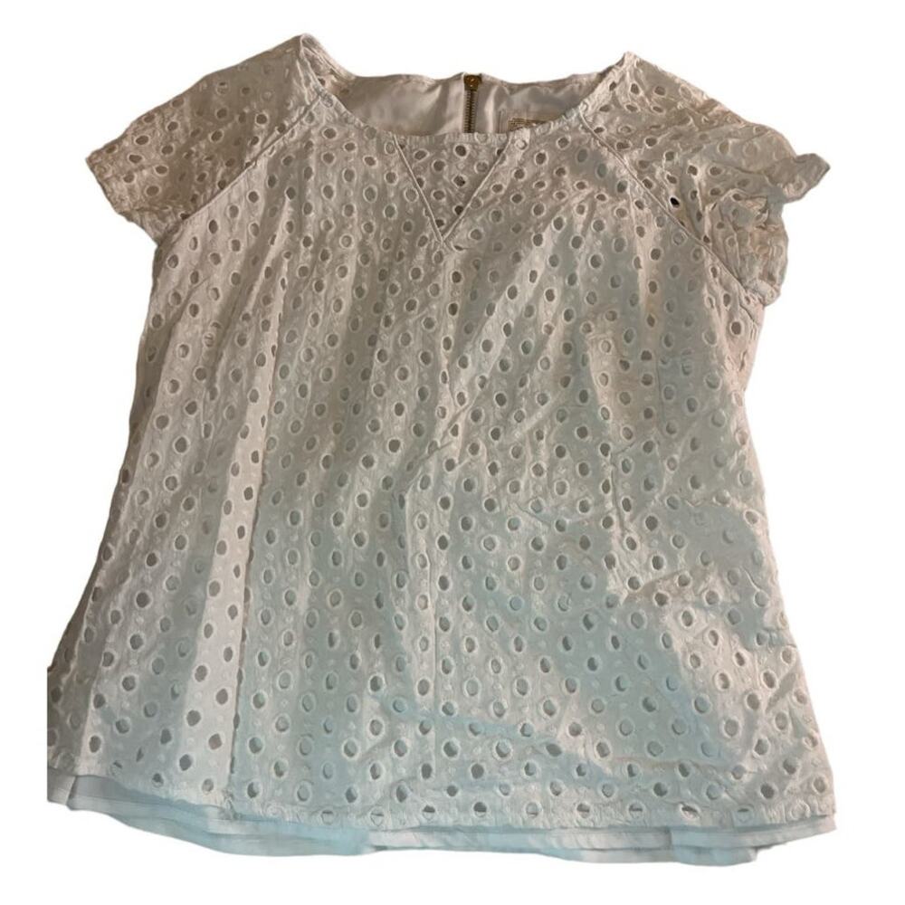 Sail To Sable White Eyelet Short sleeve top Size M